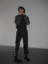 CODE MAZE ECO FABRIC BOMBER JACKET -BLACK (BAMBOO CHARCOAL)-
